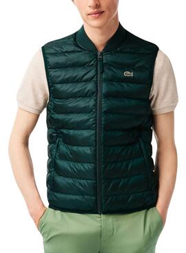 Chaleco Lacoste Acolchado Verde Para Hombre 