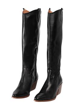 Botas Popa Paulina Piel Negro Para Mujer