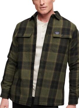 Sobrecamisa Superdry Wool Miller Verde Hombre