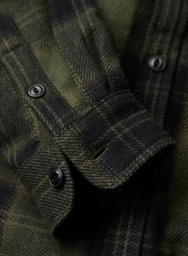 Sobrecamisa Superdry Wool Miller Verde Hombre
