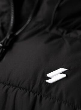 Chaqueta Superdry Sports Puffer Negro Para Hombre