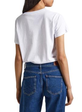 Camiseta Pepe Jeans Cat Blanca para Mujer