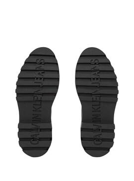 Botas Calvin Klein Flatform Lace Up Negro Mujer