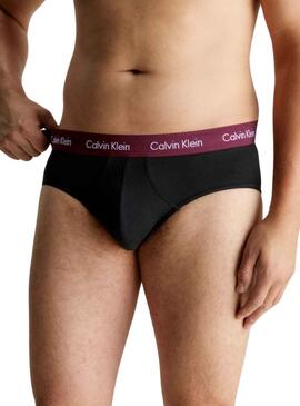 Pack 3 Calzoncillos Calvin Klein Hip Brief Negro