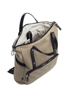 Mochila Munich Clever BackPack Beige Para Mujer