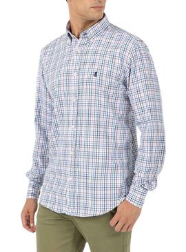 Camisa El Pulpo Bloom Cuadros Celeste para Hombre