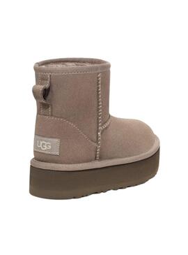 Botas UGG Classic Mini Platform Smoke Marrón Niña