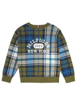 Jersey Tommy Hilfiger Tartan Verde Para Niño