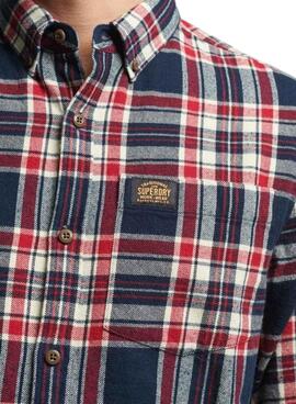 Camisa Superdry Cotton Lumberjack Marino Hombre