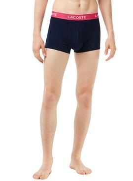 Pack 3 Calzoncillos Lacoste Boxers Marino Hombre