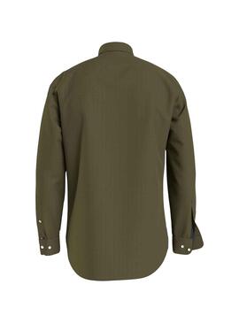 Camisa Tommy Hilfiger Flex Brushed Verde Hombre