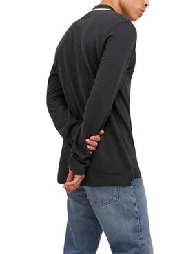 Polo Jack and Jones Bluwin M/L Negro para Hombre