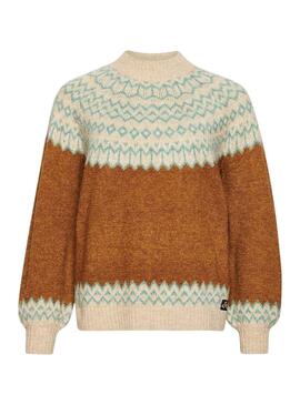 Jersey Superdry Slouchy Pattern Tostado para Mujer