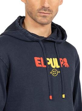 Sudadera El Pulpo Lettering RFEF Marino Hombre