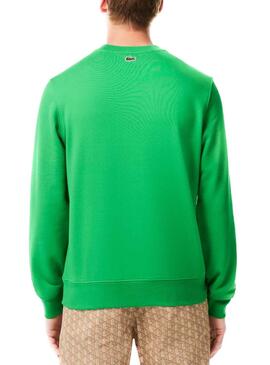 Sudadera Lacoste Loose Fit Monogram Verde Hombre