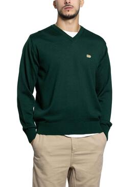 Jersey Klout Basico Pico Verde para Hombre