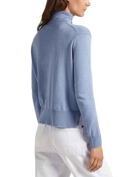 Jersey Pepe Jeans Donna Cuello Vuelto Azul Mujer
