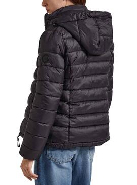 Plumífero Pepe Jeans Maddie Acolchado Negro Mujer