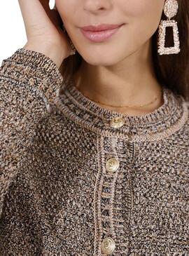 Chaqueta Naf Naf Brillo Camel para Mujer