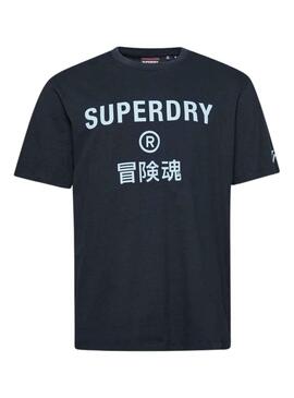 Camiseta Superdry Code Core Sport Marino Hombre