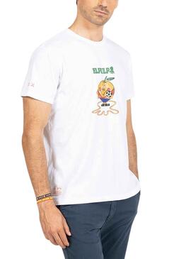 Camiseta El Pulpo Naranjito RFEF Blanco Hombre