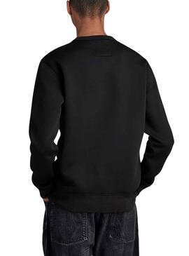 Sudadera G-Star Old School Logo Negro Para Hombre