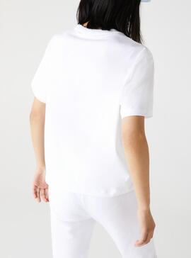Camiseta Lacoste Oversized Blanco para Mujer