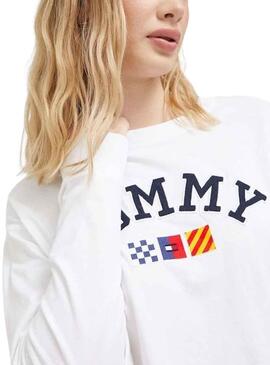 Camiseta  Tommy Jeans Archive blanco para mujer 