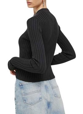 Jersey Tommy Jeans Boxt Rib negros para mujer 
