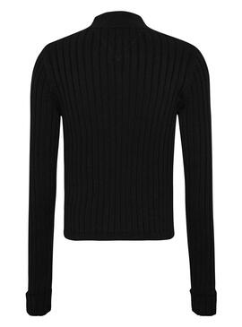 Jersey Tommy Jeans Boxt Rib negros para mujer 
