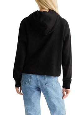 Sudadera Tommy Jeans Relaxed  negra para mujer 