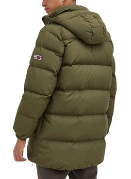 Parka Tommy Jeans Essential Down Verde para Hombre