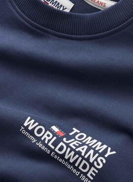 Sudadera Tommy Jeans Entry Graphic Marino Hombre