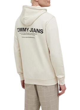 Sudadera Tommy Jeans Graphic Hoodie Beige