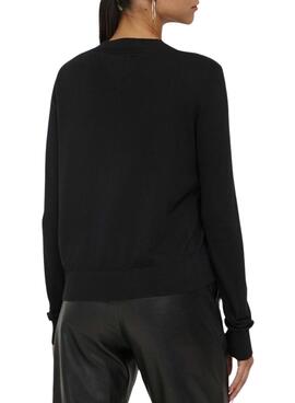 Jersey  Tommy Jeans Essential Crew Neck  negro para mujer 