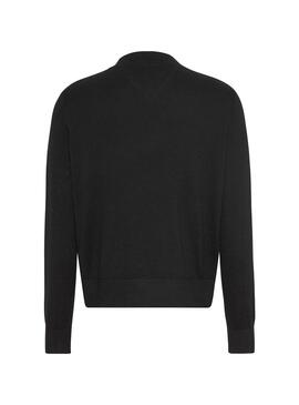 Jersey  Tommy Jeans Essential Crew Neck  negro para mujer 