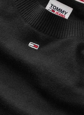 Jersey  Tommy Jeans Essential Crew Neck  negro para mujer 