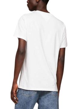 Camiseta Tommy Jeans Graphic Slim Blanco Hombre