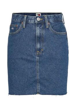 Falda  Tommy Jeans Mom Denim azul  para mujer 