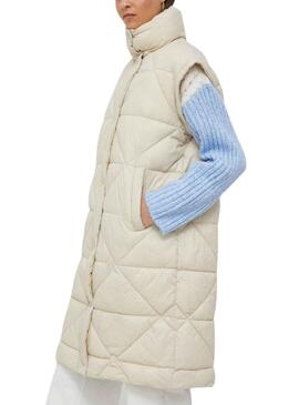 Abrigo Pepe Jeans Raven Beige Desmontable Para Mujer