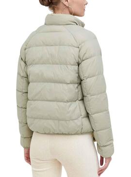 Cazadora Tommy Jeans Light Down Verde Para Mujer