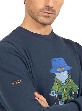 Sudadera El Pulpo Explorer Marino Para Hombre