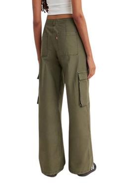 Pantalón Levis Cargo Baggy Verde Para Mujer