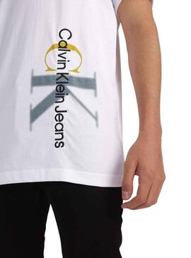 Camiseta Calvin Klein Two Tone Monologo Blanco
