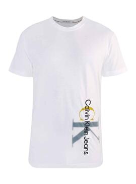 Camiseta Calvin Klein Two Tone Monologo Blanco