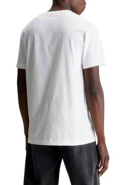 Camiseta Calvin Klein Jeans Embro Badge Blanco