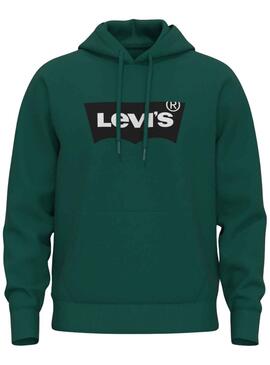 Sudadera Levis Hoodie Basic Verde Para Hombre