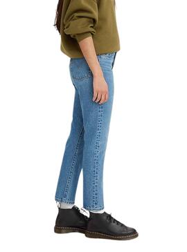 Pantalón Vaquero Levis 501 Crop Denim Para Mujer