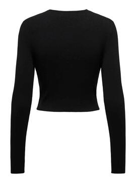 Top Only Meddi LS Peek A Boo Negro Para Mujer