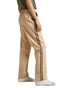 Pantalón Pepe Jeans Tencell Beige Para Mujer